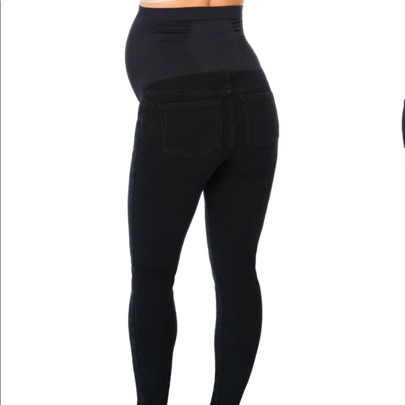 SPANX Mama Ankle Jean-ish Seamless Maternity Leggings, SIZE XSMALL TWILIGHT RISE - Picture 2 of 9